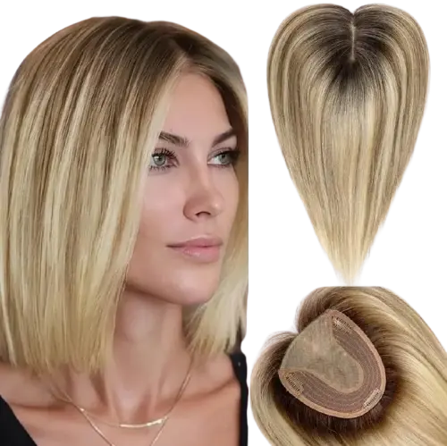 100% Remy Blonde Hair Toppers