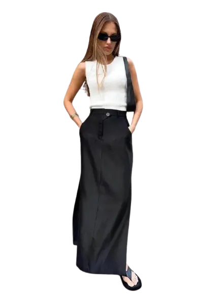 Black Loose Long Skirts