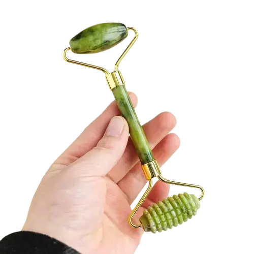 Natural Xiuyu Jade Facial Roller Gua Sha Sculpting Set