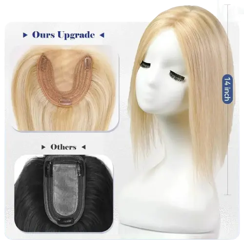 100% Remy Blonde Hair Toppers