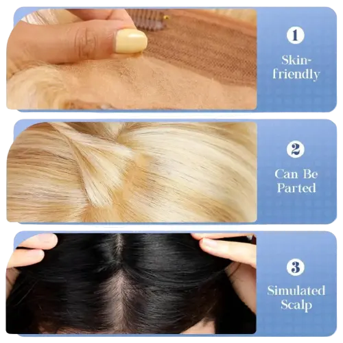 100% Remy Blonde Hair Toppers