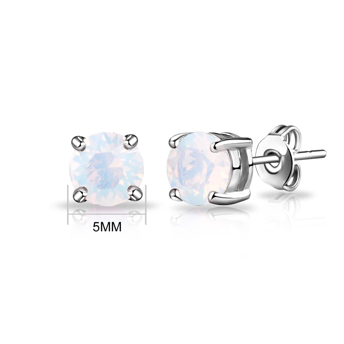 Pack of Three Opal Earrings Created with Zircondia® Crystals