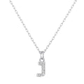 Pave Initial Necklace Letter J Created with Zircondia® Crystals