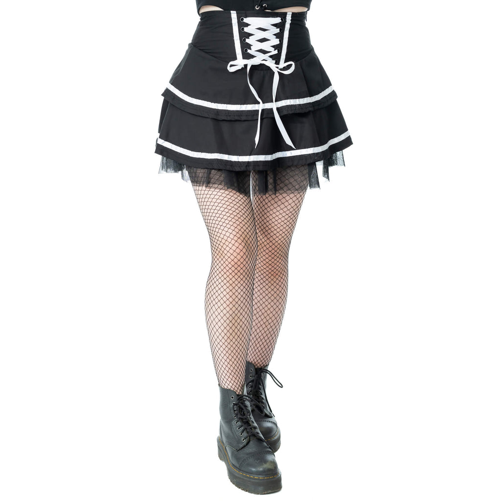 Poizen Industries Phantom Waltz Skirt Black/White