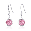 Pink Crystal Drop Earrings Created with Zircondia® Crystals
