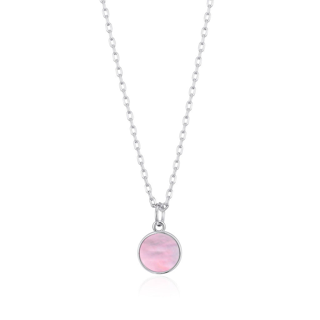 Pink Mother of Pearl Necklace with Quote Card