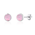 Pink Mother of Pearl Stud Earrings