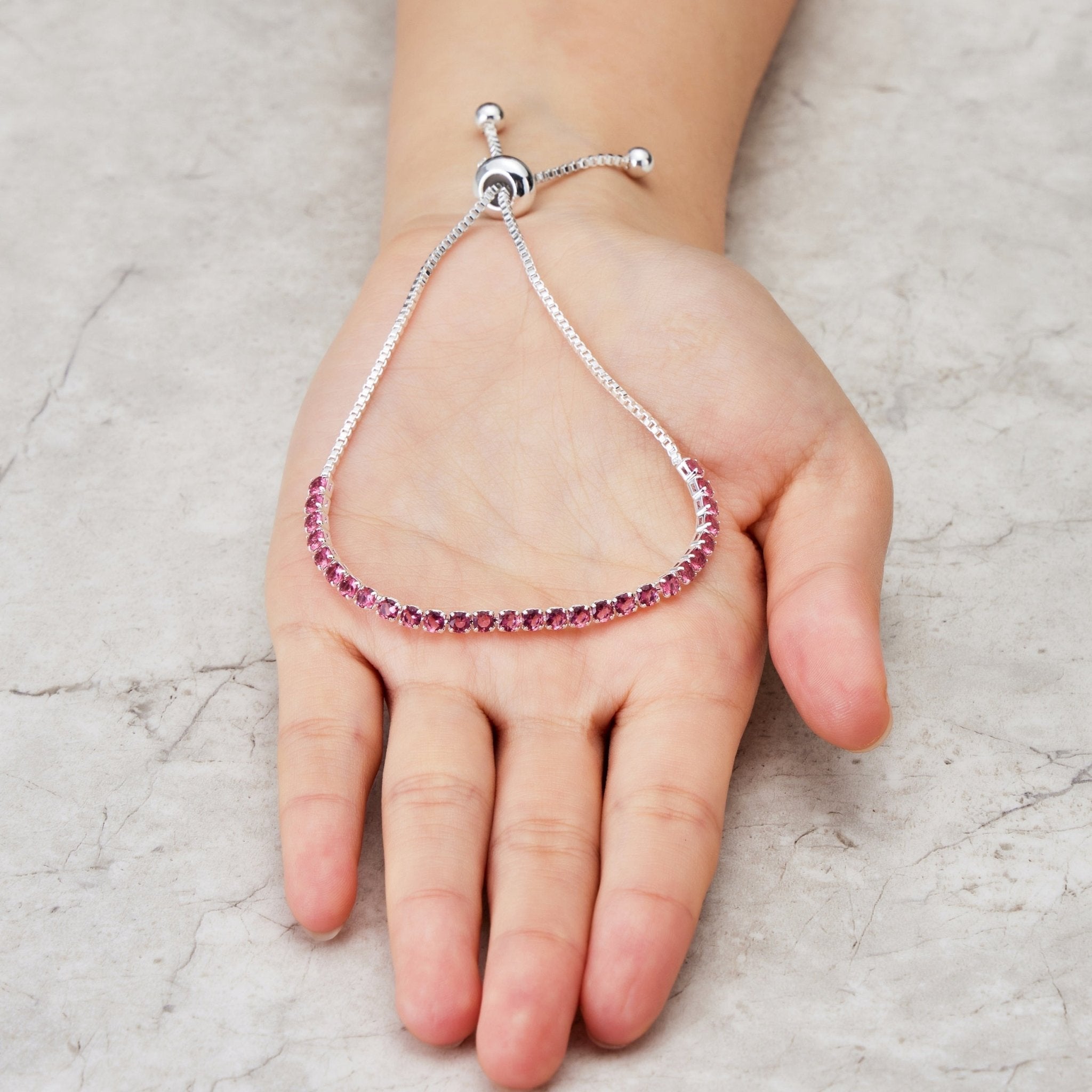 Pink Tennis Friendship Slider Bracelet Created with Zircondia® Crystals