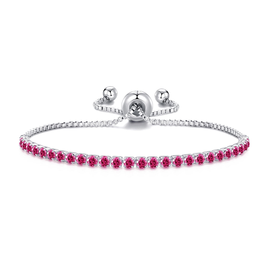Pink Tennis Friendship Slider Bracelet Created with Zircondia® Crystals