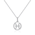 Pisces Star Sign Zodiac Necklace with Zircondia® Crystals