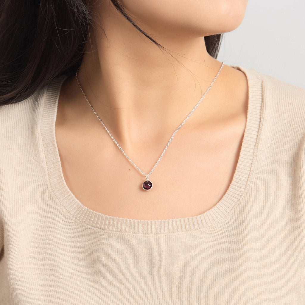 Purple Crystal Necklace Created with Zircondia® Crystals