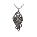 Dragon Necklace Winged Locket Pewter Gothic Alchemy