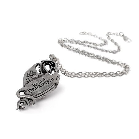 Dragon Necklace Winged Locket Pewter Gothic Alchemy
