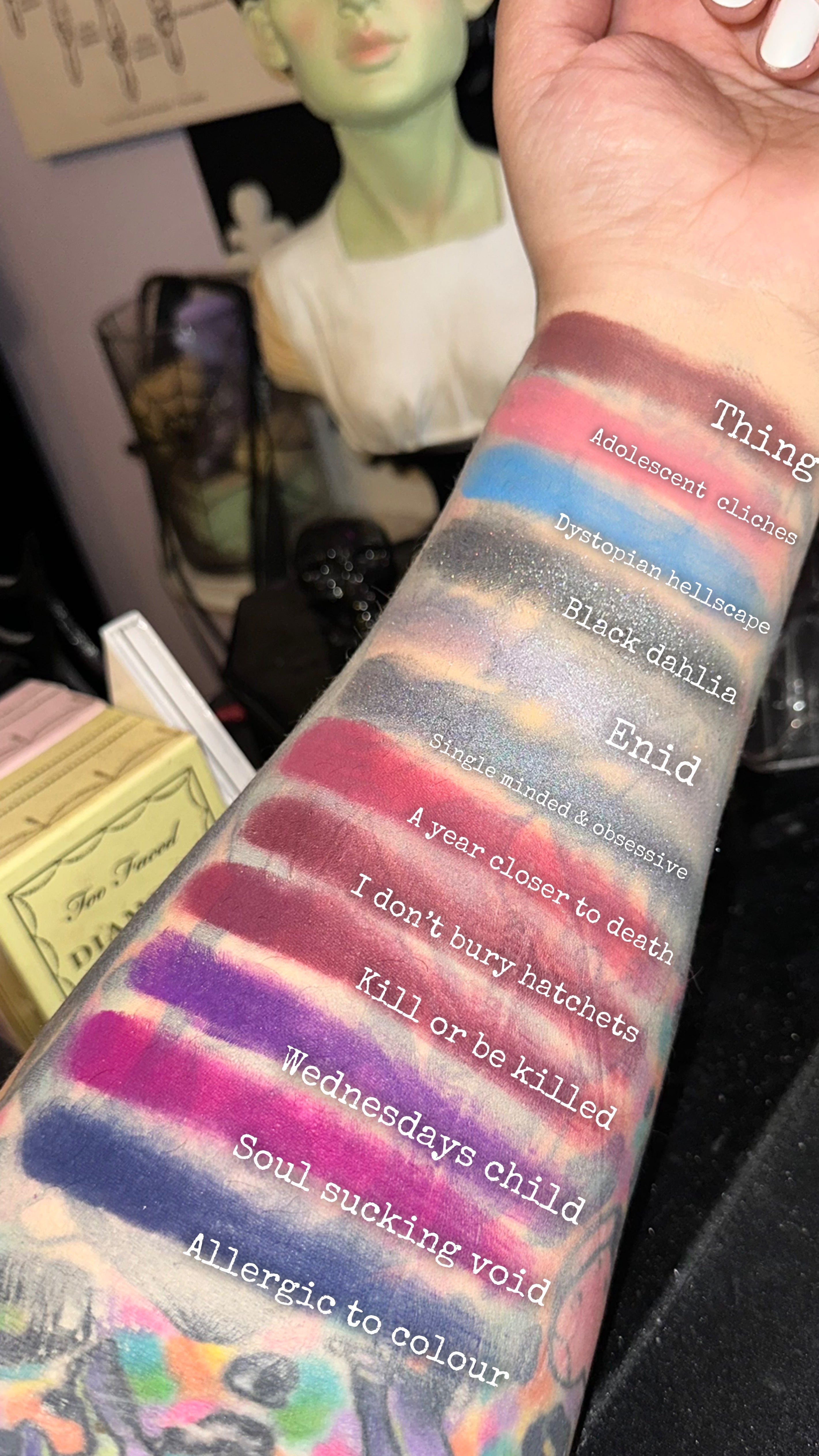 Radioactive Unicorn Wednesday’s Child is Full of Woe Eyeshadow Palette