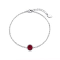 Red Crystal Anklet Created with Zircondia® Crystals