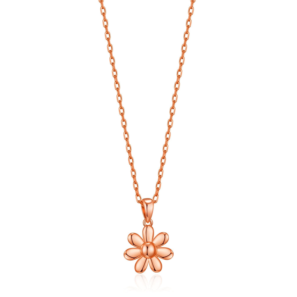 Rose Gold Plated Daisy Necklace