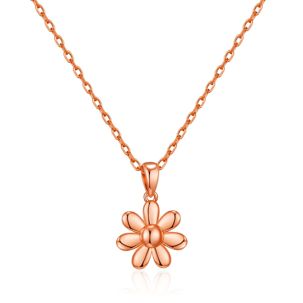Rose Gold Plated Daisy Necklace