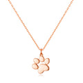 Rose Gold Plated Dog Paw Necklace