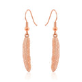 Rose Gold Plated Feather Earrings