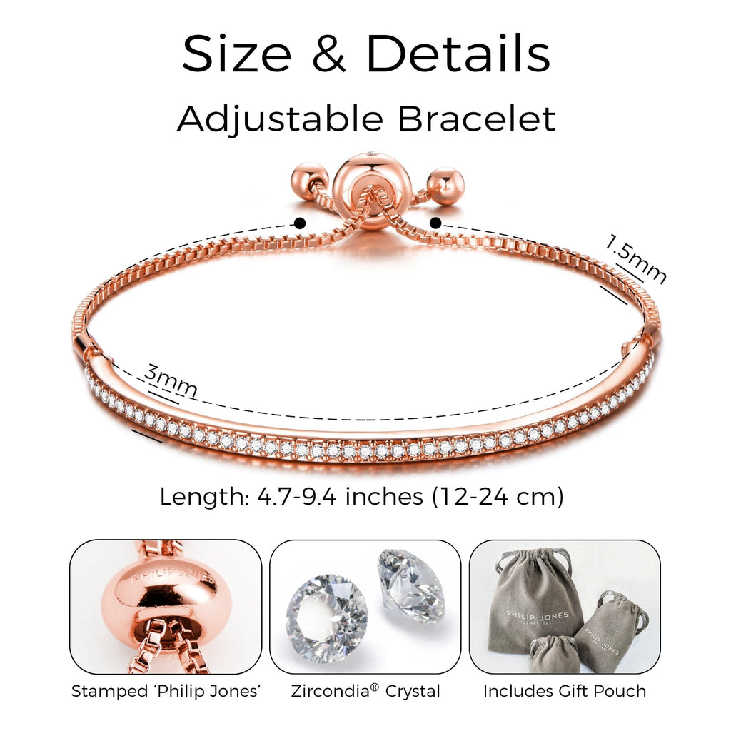 Rose Gold Plated Friendship Slider Set Created with Zircondia® Crystals