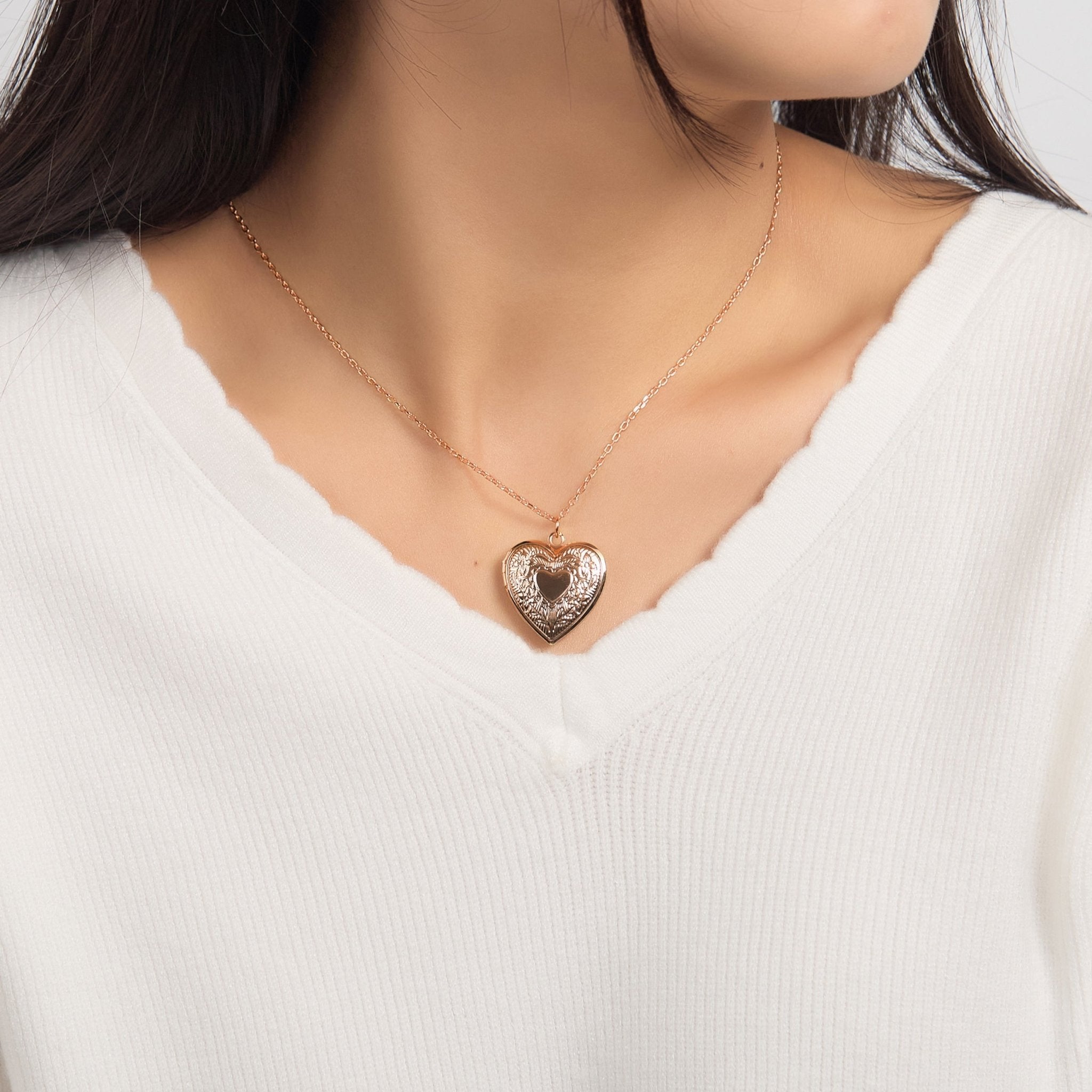 Rose Gold Plated Heart Locket