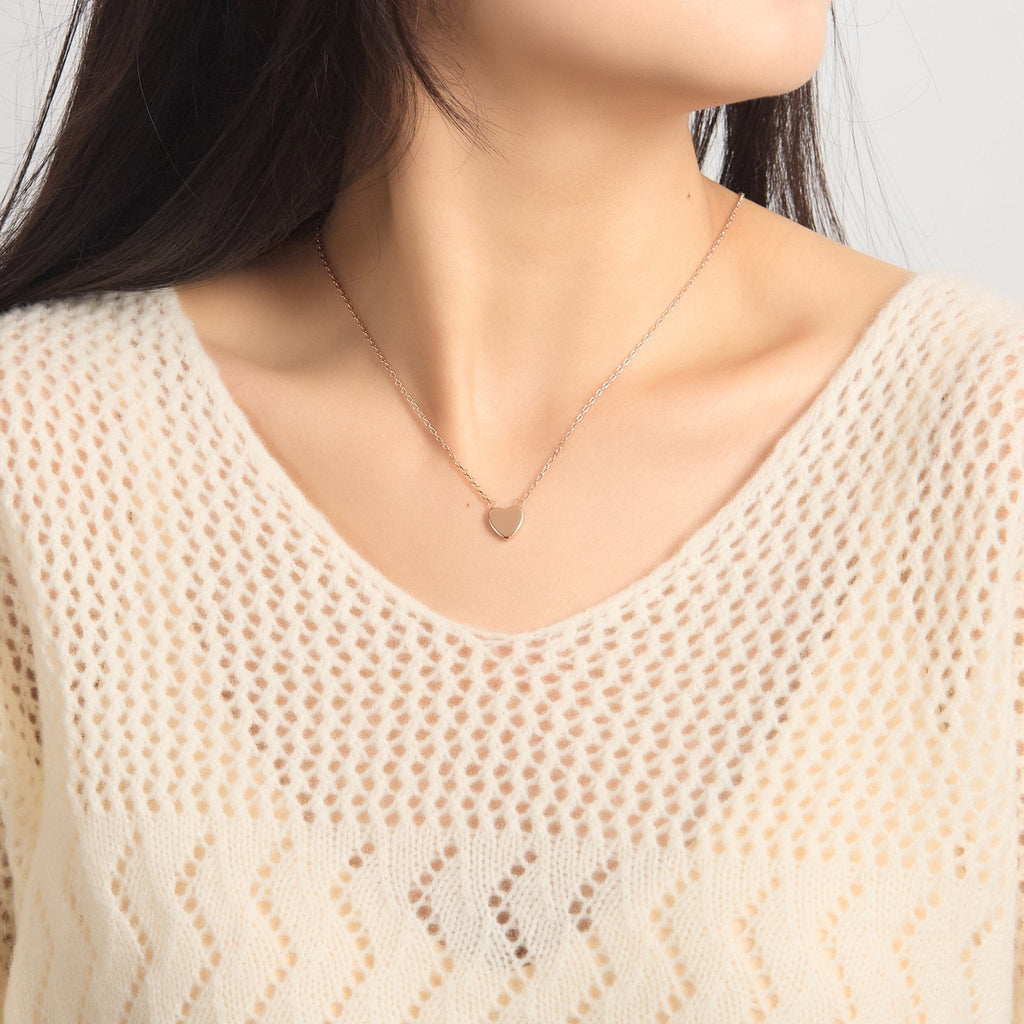 Rose Gold Plated Heart Necklace with Quote Card