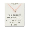 Rose Gold Plated Heart Necklace with Quote Card