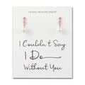 Rose Gold Plated I Couldn't Say I Do Without You Infinity Pearl Drop Bridal Earrings with Zircondia® Crystals