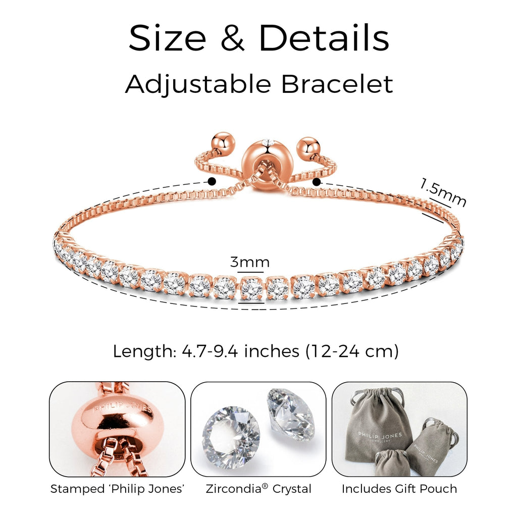 Rose Gold Plated I Couldn't Say I Do Without You Solitaire Bridal Bracelet Created with Zircondia® Crystals