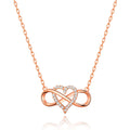 Rose Gold Plated Infinity Heart Necklace Created with Zircondia® Crystals