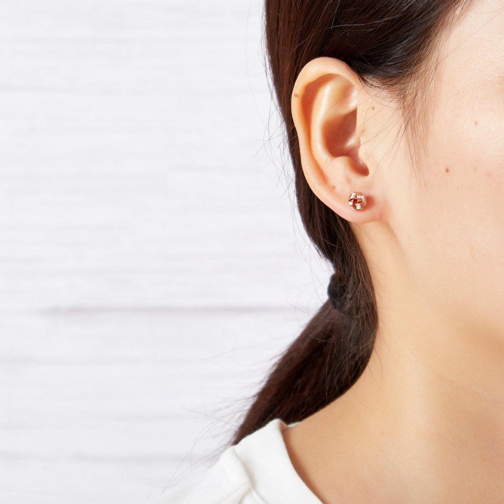 Rose Gold Plated Love Knot Earrings