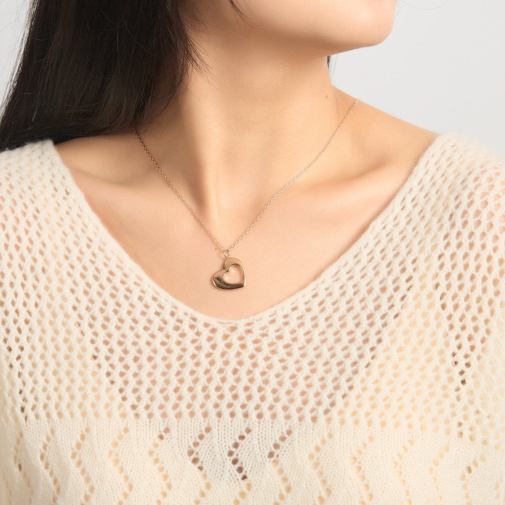 Rose Gold Plated Mother and Daughter Necklace Set with Quote Card