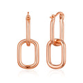 Rose Gold Plated Paperclip Earrings
