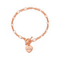 Rose Gold Plated Sister Charm Bracelet Created with Zircondia® Crystals