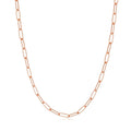 Rose Gold Plated Small Link Paperclip Necklace