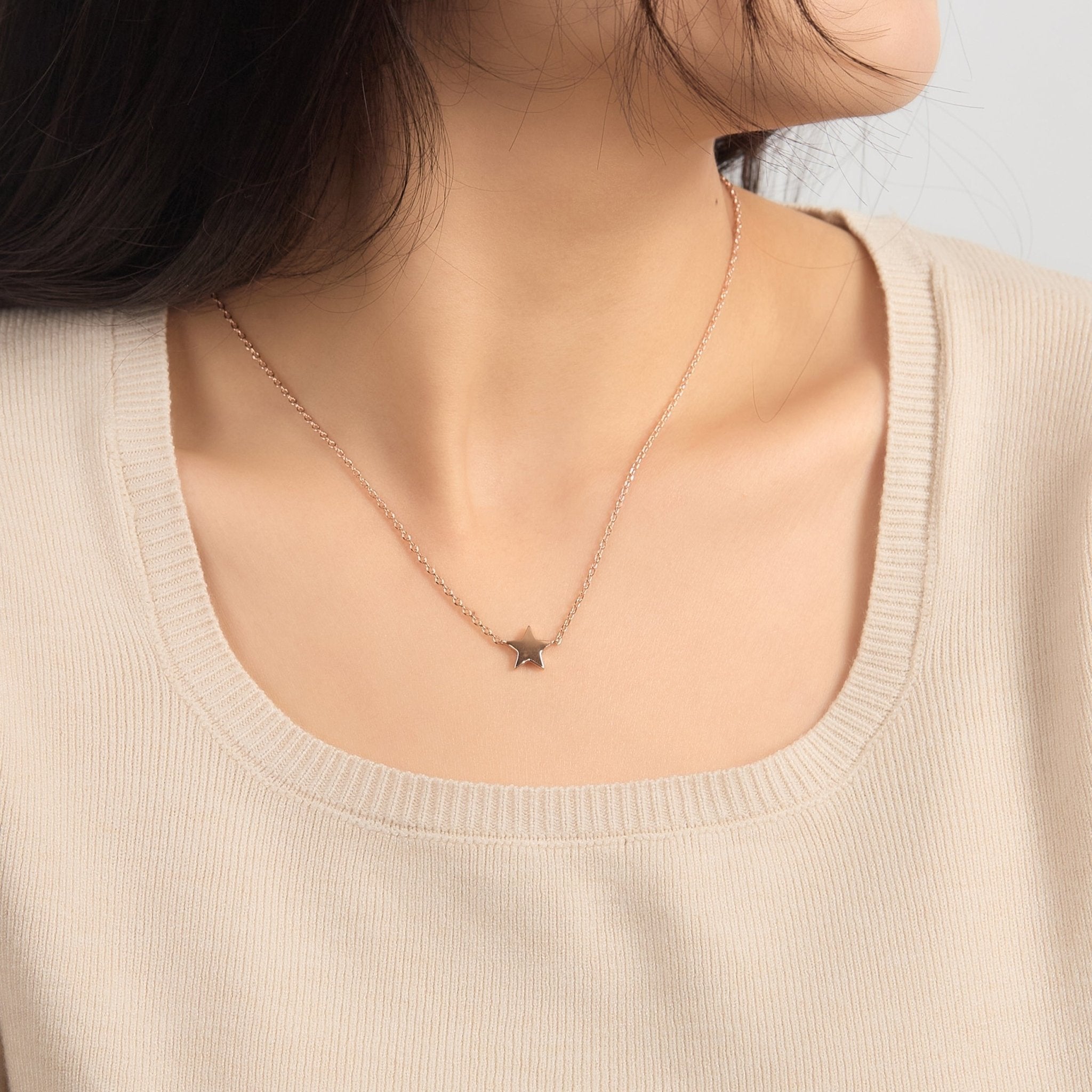 Rose Gold Plated Star Necklace with Quote Card
