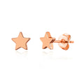 Rose Gold Plated Star Stud Earrings