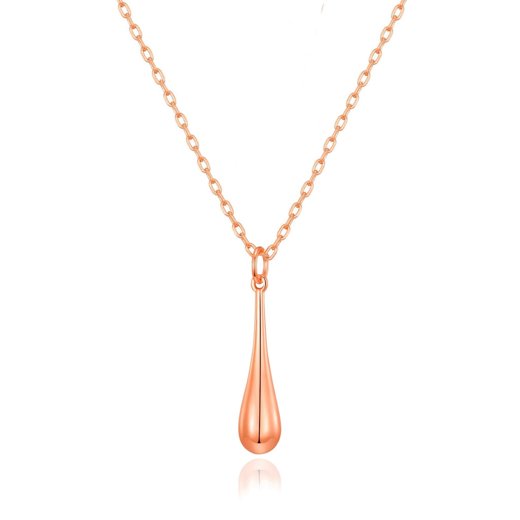 Rose Gold Plated Teardrop Necklace