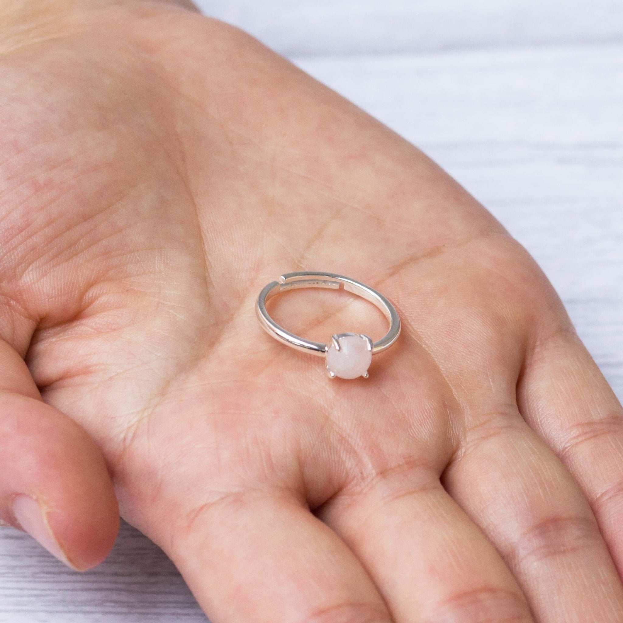Rose Quartz Adjustable Ring