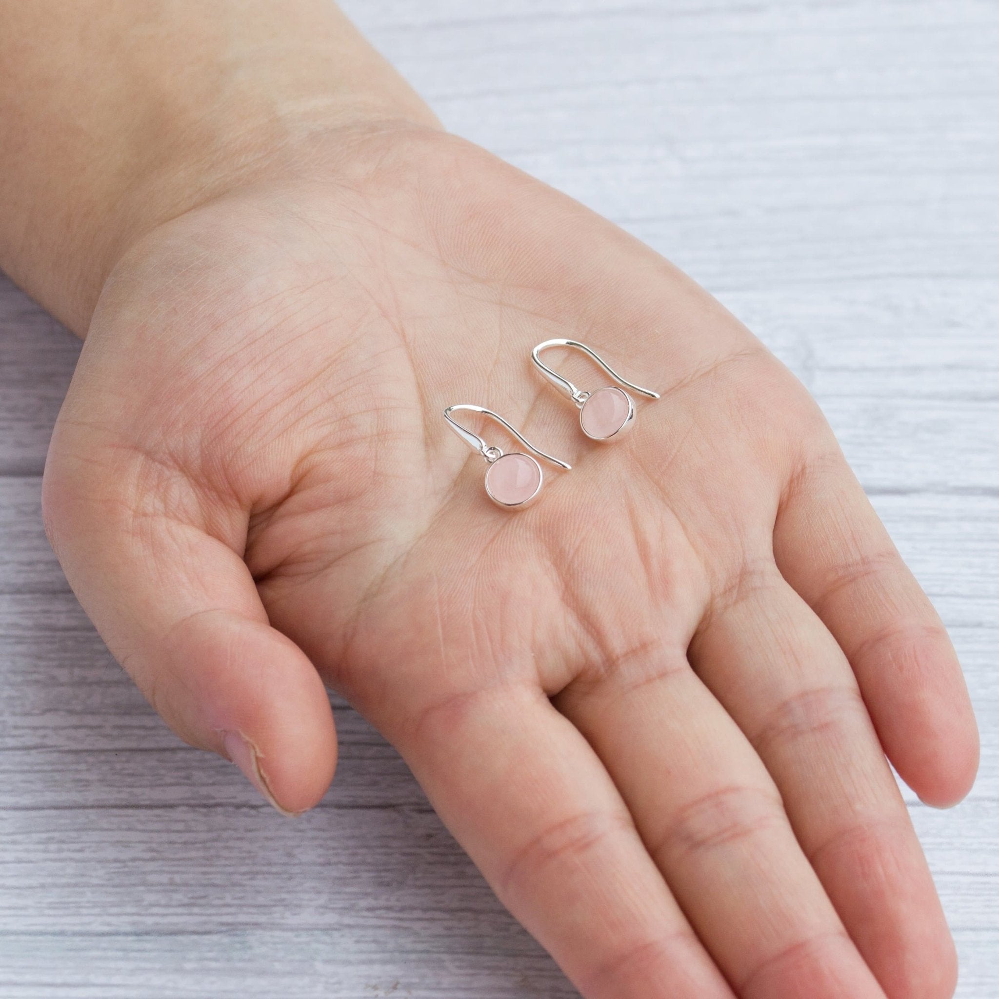 Rose Quartz Drop Earrings