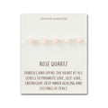 Rose Quartz Gemstone Bracelet with Quote Card