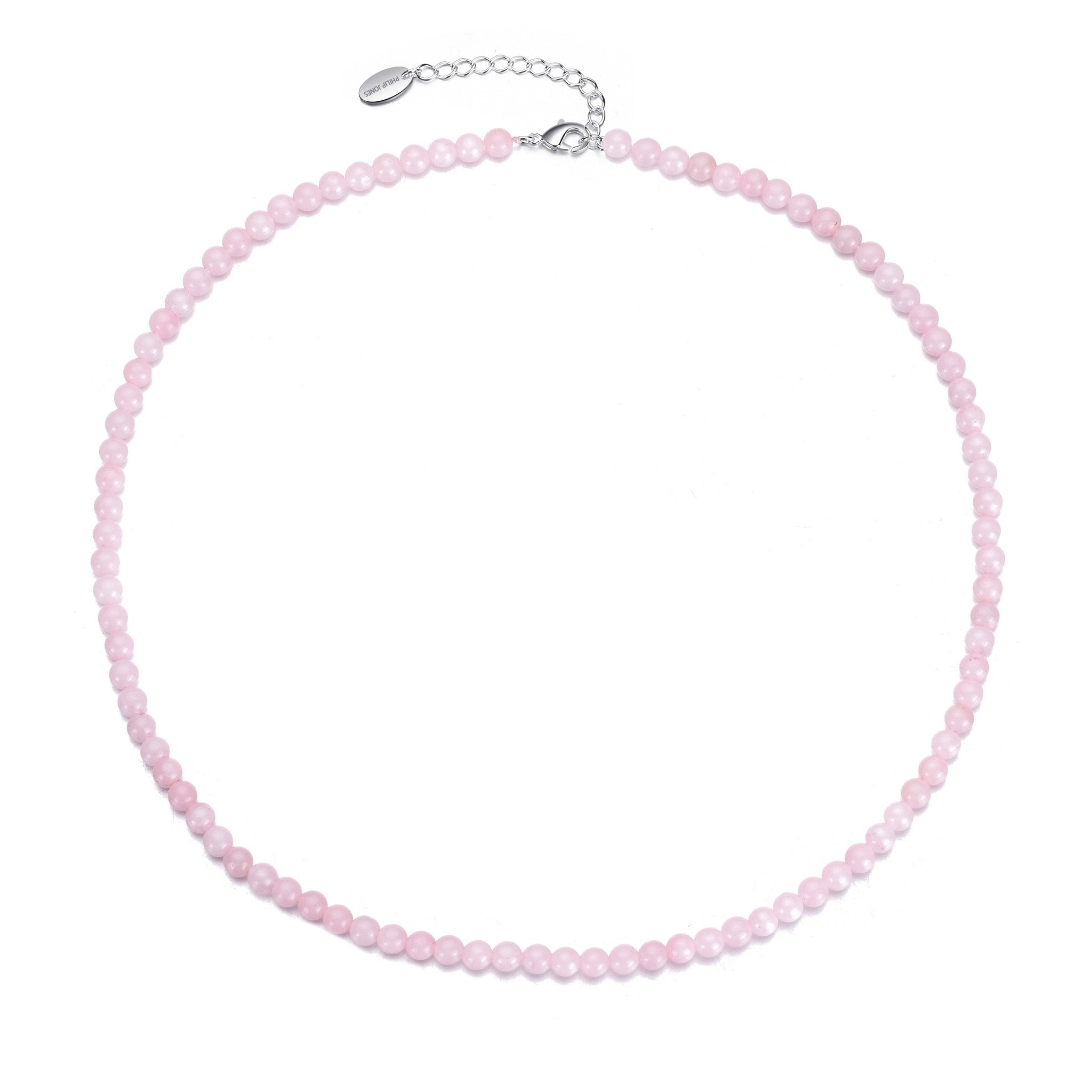 Rose Quartz Mini Beaded Gemstone Necklace