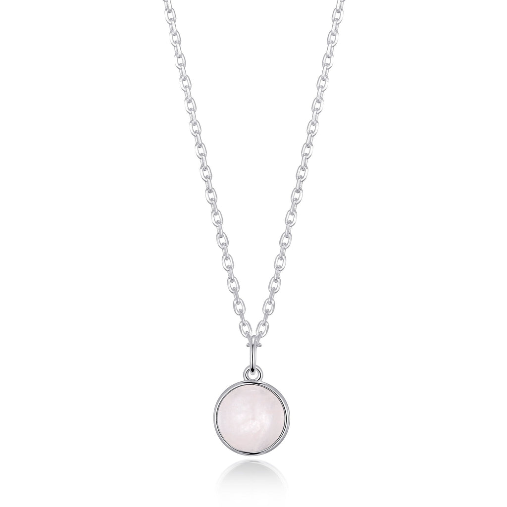 Rose Quartz Necklace with Quote Card
