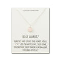 Rose Quartz Necklace with Quote Card