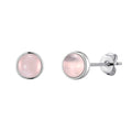 Rose Quartz Stud Earrings