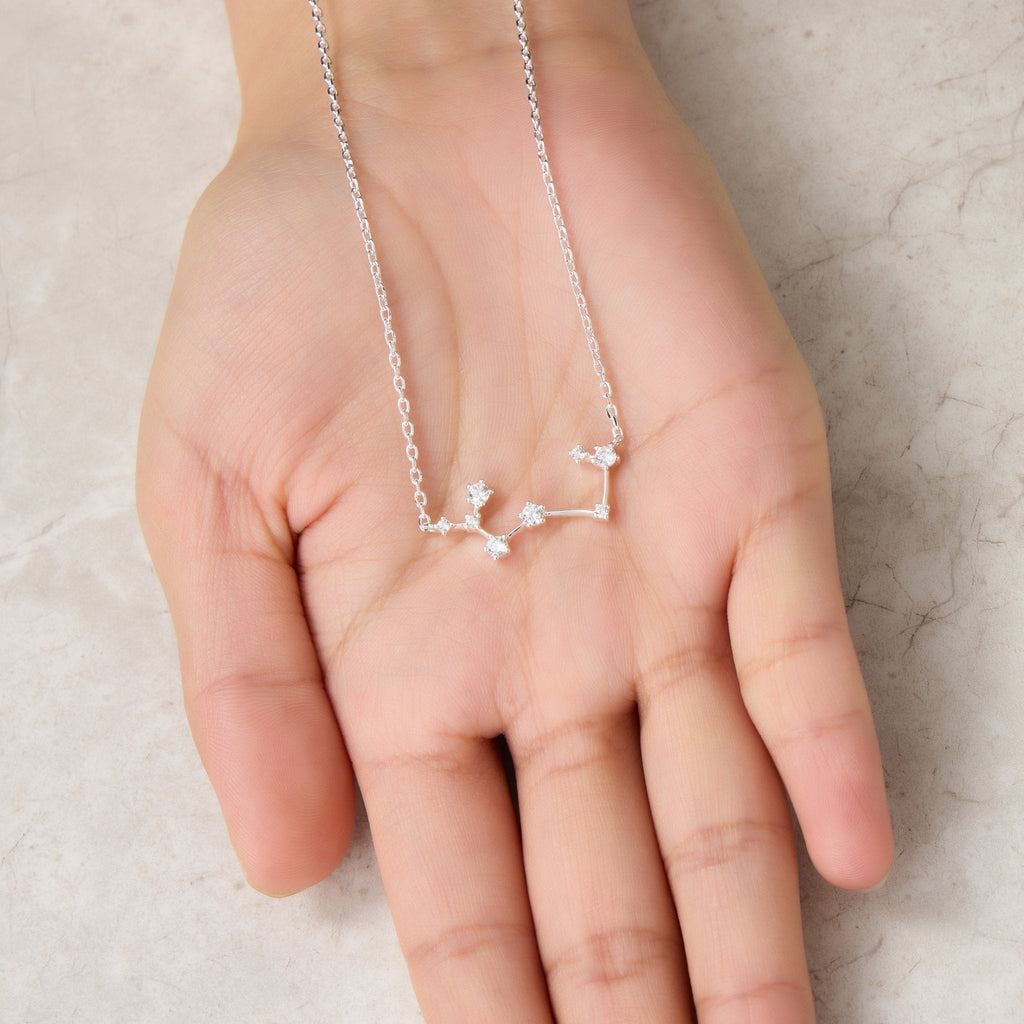 Sagittarius Star Sign Zodiac Constellation Necklace and Quote Card with Zircondia® Crystals
