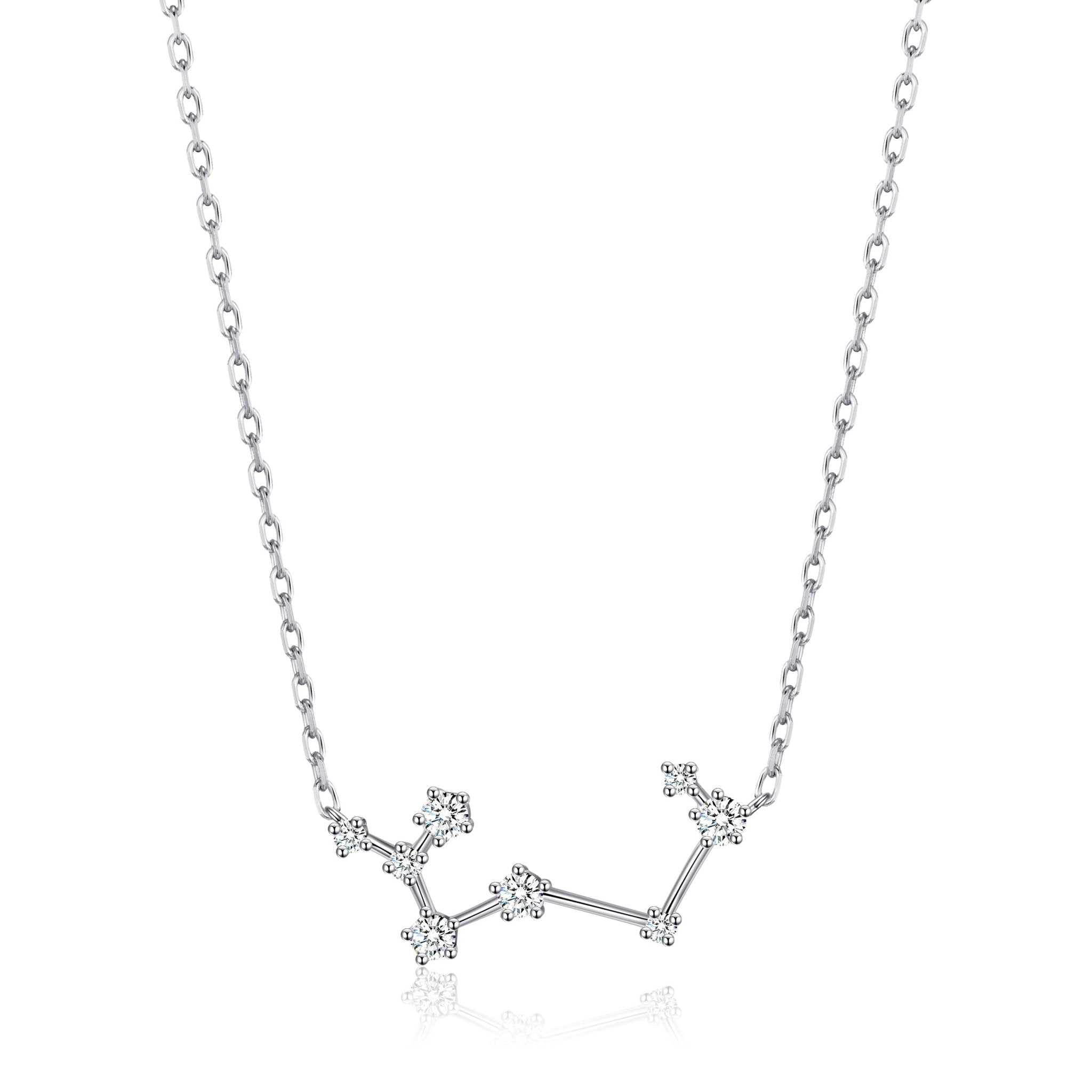 Sagittarius Star Sign Zodiac Constellation Necklace and Quote Card with Zircondia® Crystals