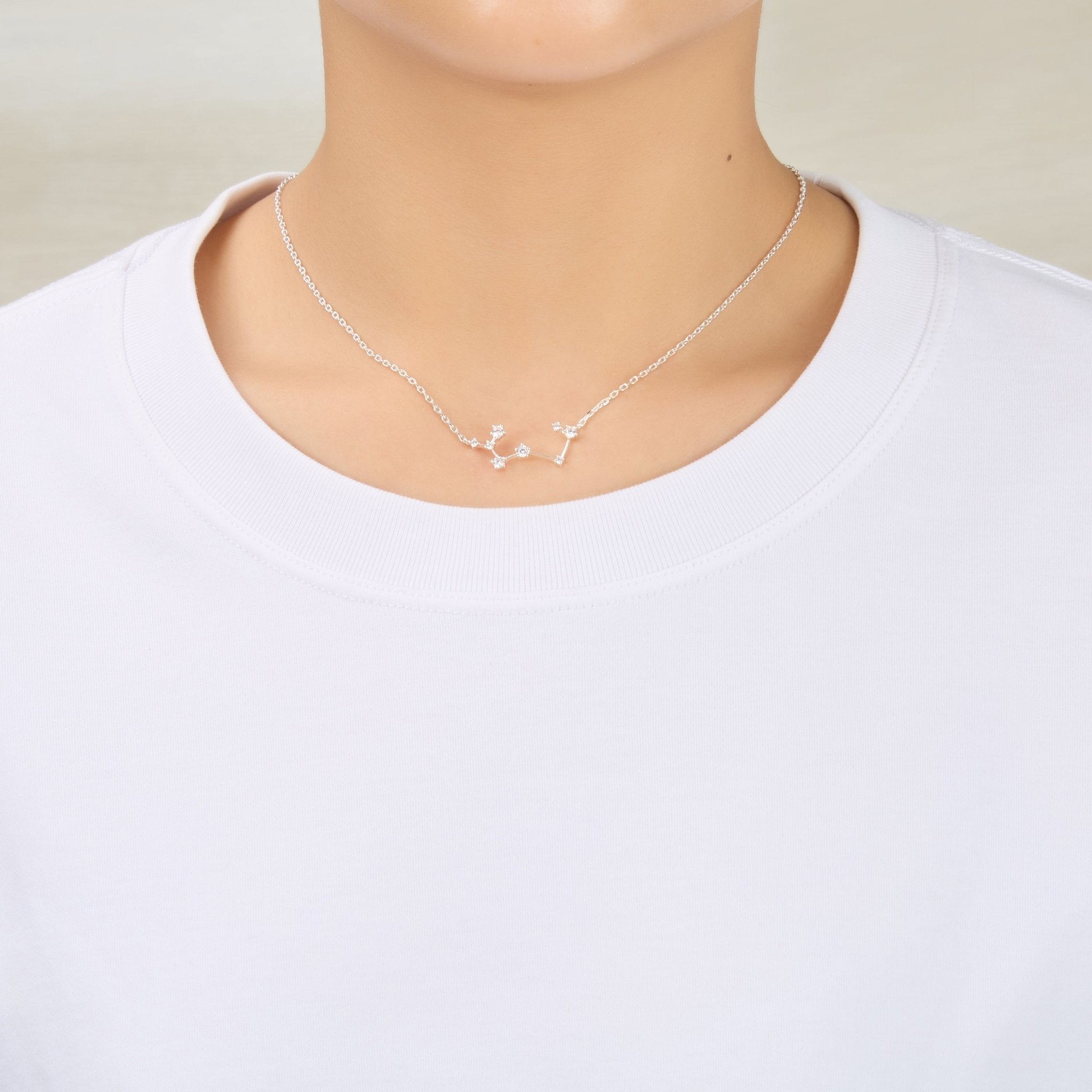 Sagittarius Star Sign Zodiac Constellation Necklace and Quote Card with Zircondia® Crystals