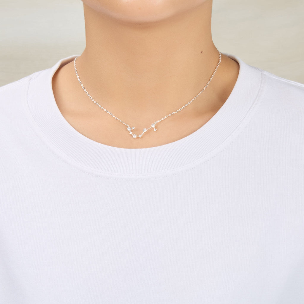 Scorpio Star Sign Zodiac Constellation Necklace with Zircondia® Crystals