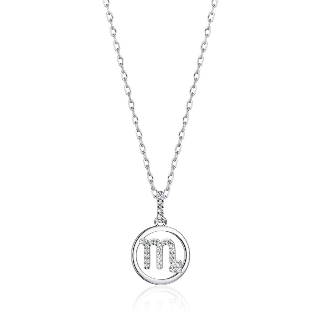Scorpio Star Sign Zodiac Necklace and Quote Card with Zircondia® Crystals